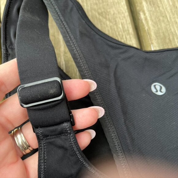 Lululemon Run: For Your Money Tank Seaside Dot White / Black Size 4 - Picture 7 of 8